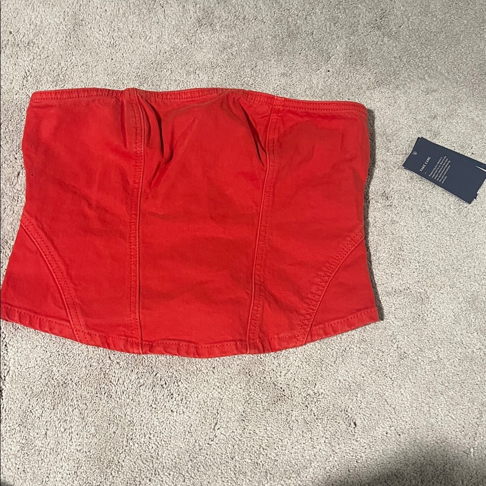 Universal Thread Red Strapless Crop Top